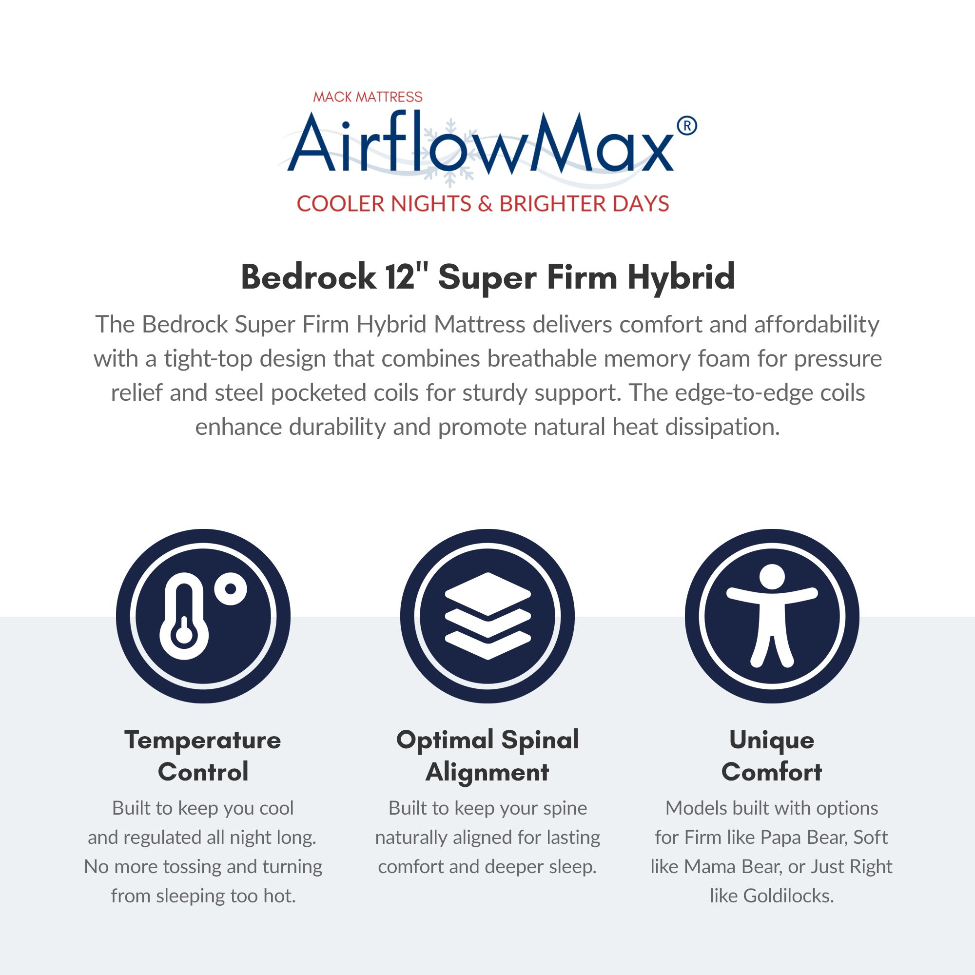 Bedrock 12" Super Firm Hybrid Mattress - Image 3