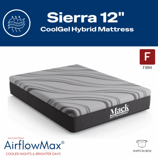 12" Sierra Gel Hybrid Firm Mattress - Image 4