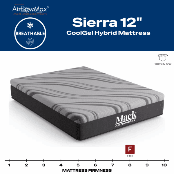 12" Sierra Gel Hybrid Firm Mattress
