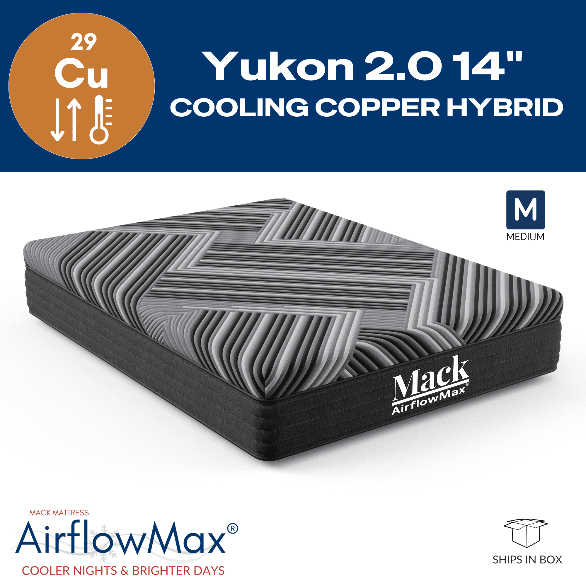 Yukon 2.0 14" Copper Hybrid Mattress